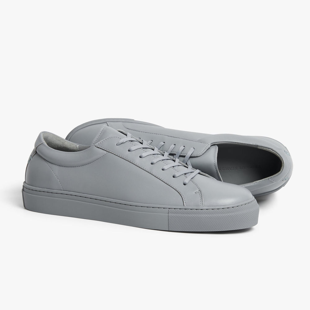 Uniform Standard Men's Series 1 minimalist leather sneaker in Grey handcrafted in Portugal