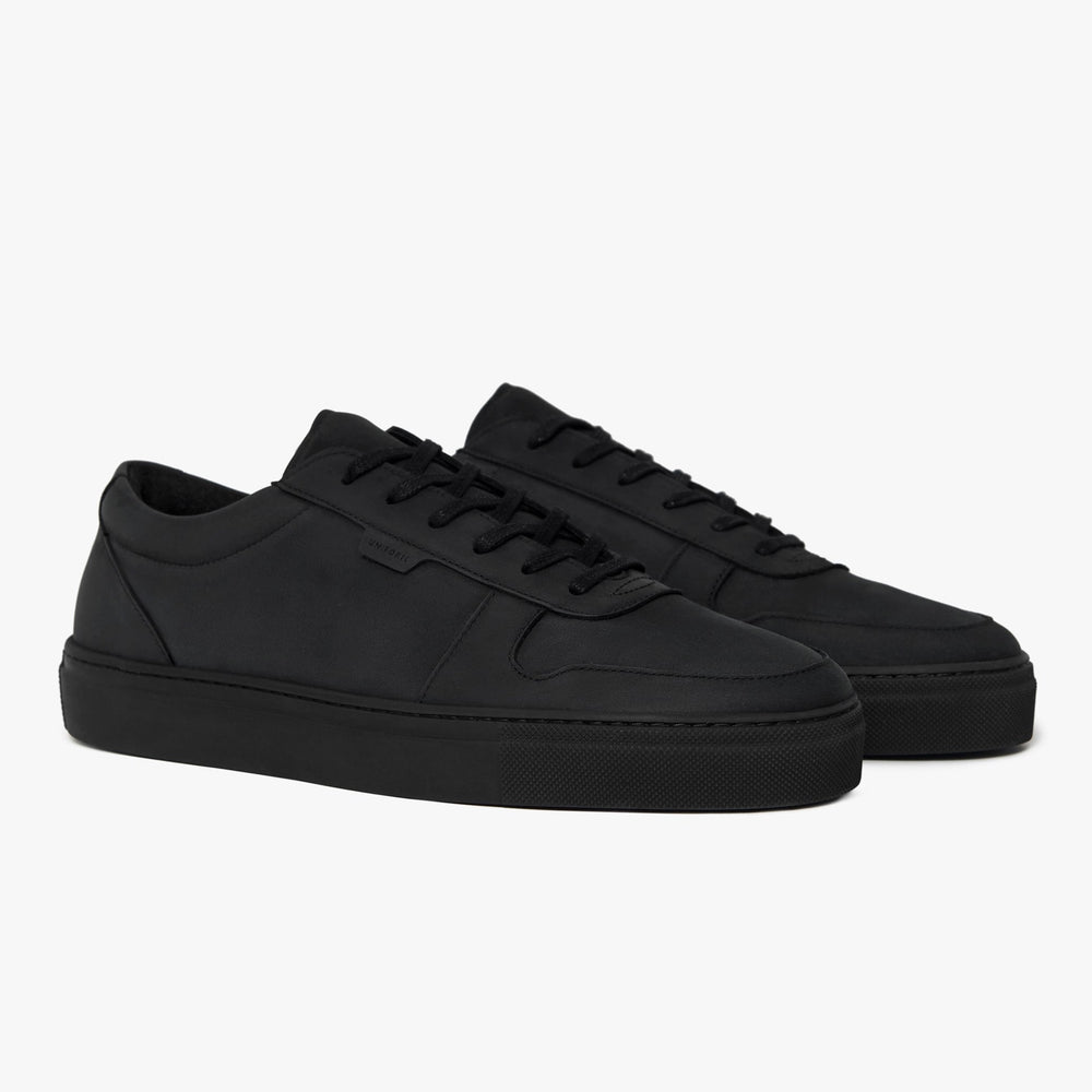 Uniform Standard Men's Series 6 minimalist nubuck leather sneaker in Grey handcrafted in Portugal