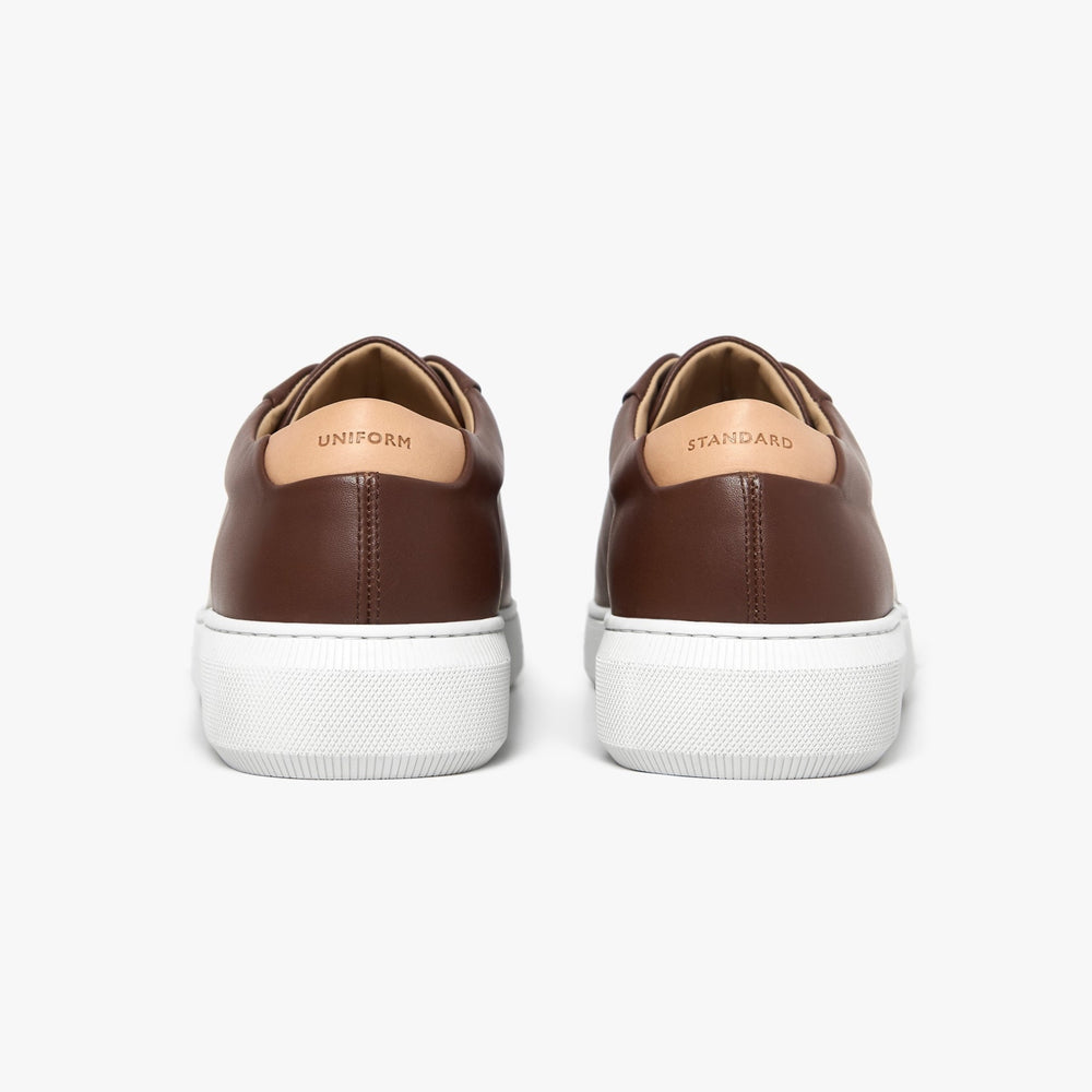 Uniform Standard Men's Series 8 minimalist leather sneaker in Brown handcrafted in Portugal