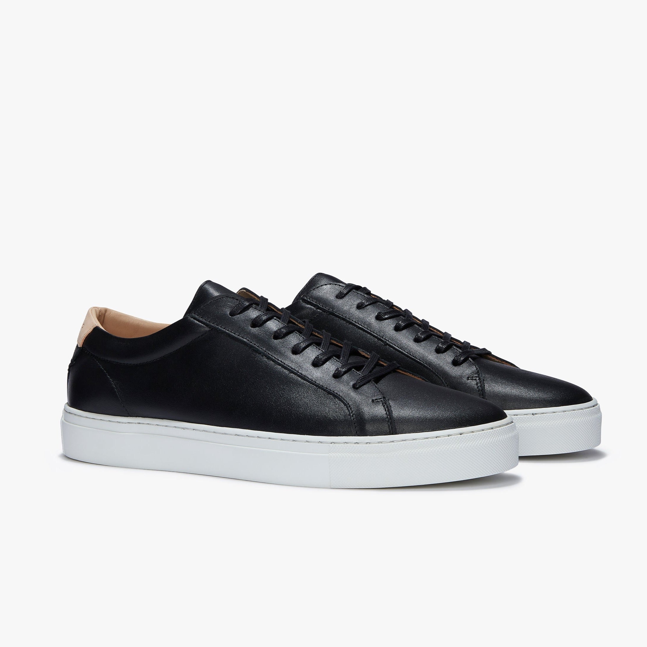 Womens Series 1 Black Leather Sneakers