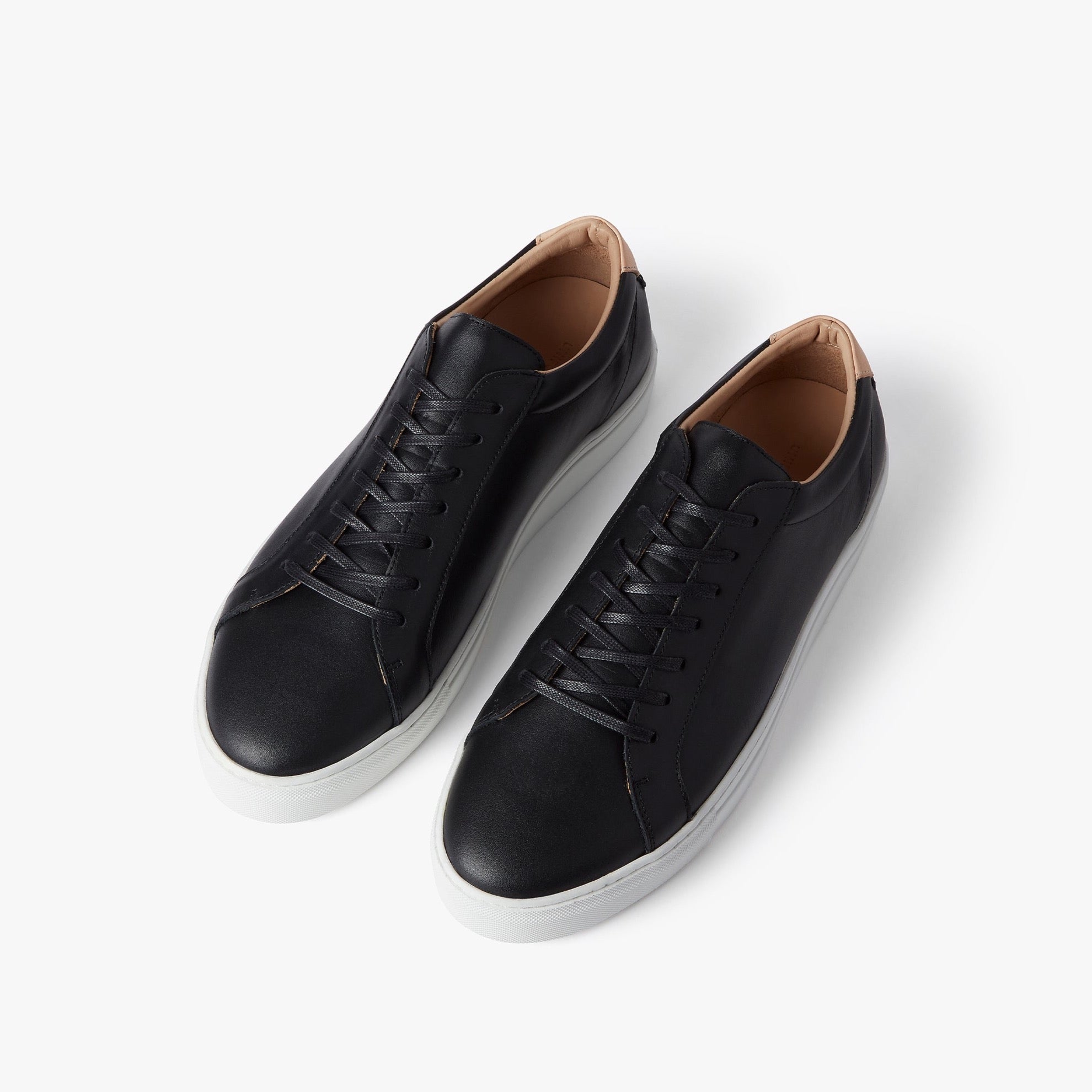 Womens Series 1 Black Leather Sneakers