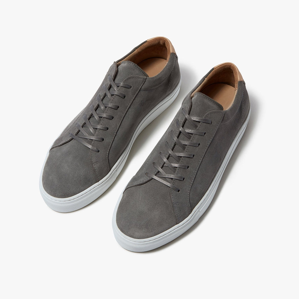 Uniform Standard Men's Series 1 minimalist suede sneaker in Grey handcrafted in Portugal