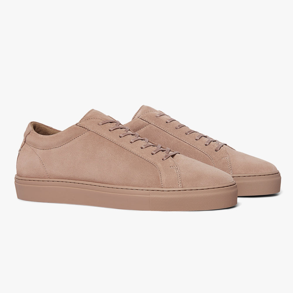 Uniform Standard Men's Series 1 minimalist suede sneaker in Pink handcrafted in Portugal