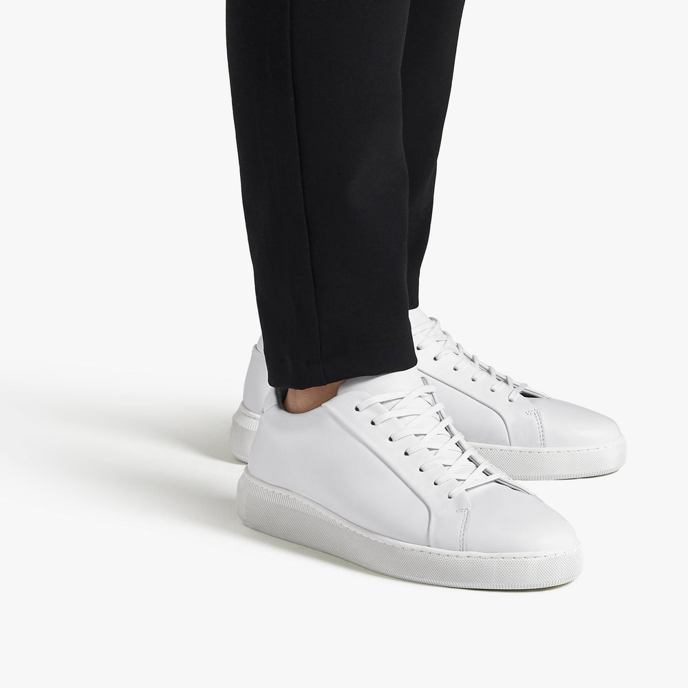 Uniform Standard Men's Series 8 minimalist leather sneaker in White handcrafted in Portugal