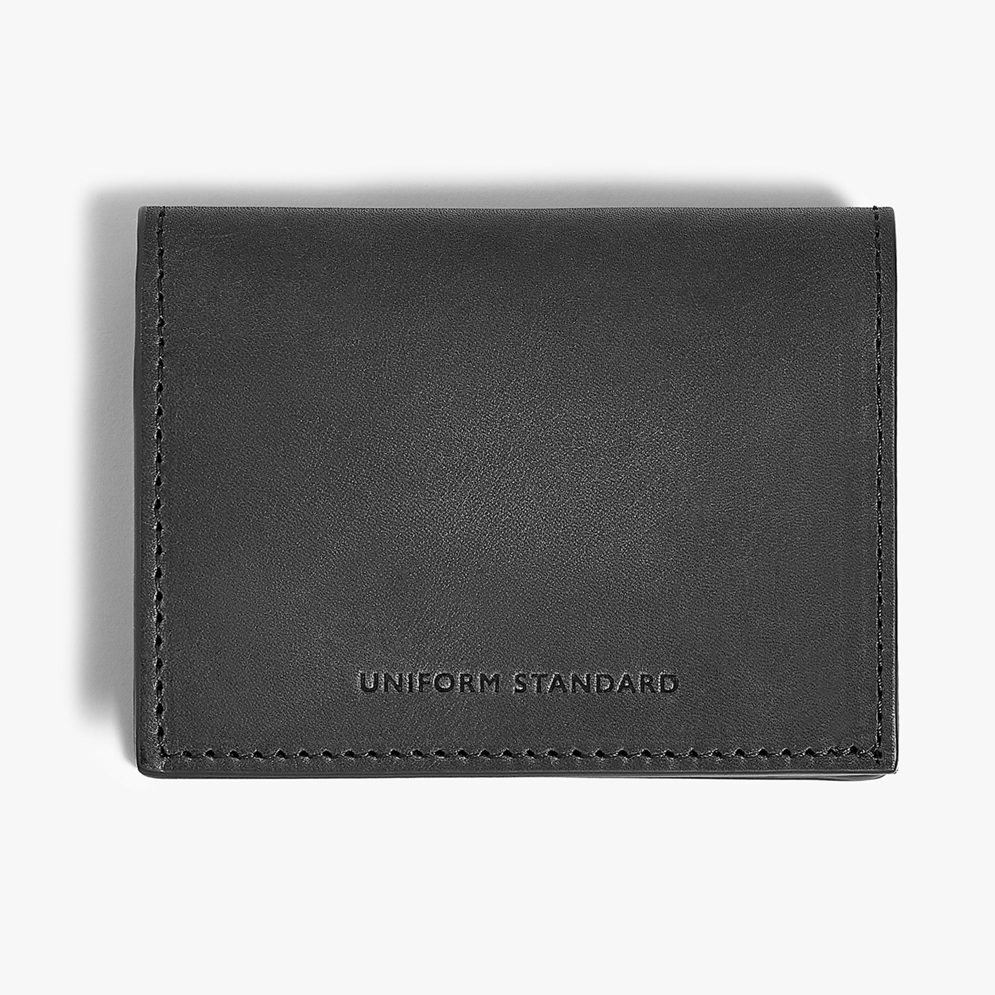 Leather Bill Fold Wallet Steel