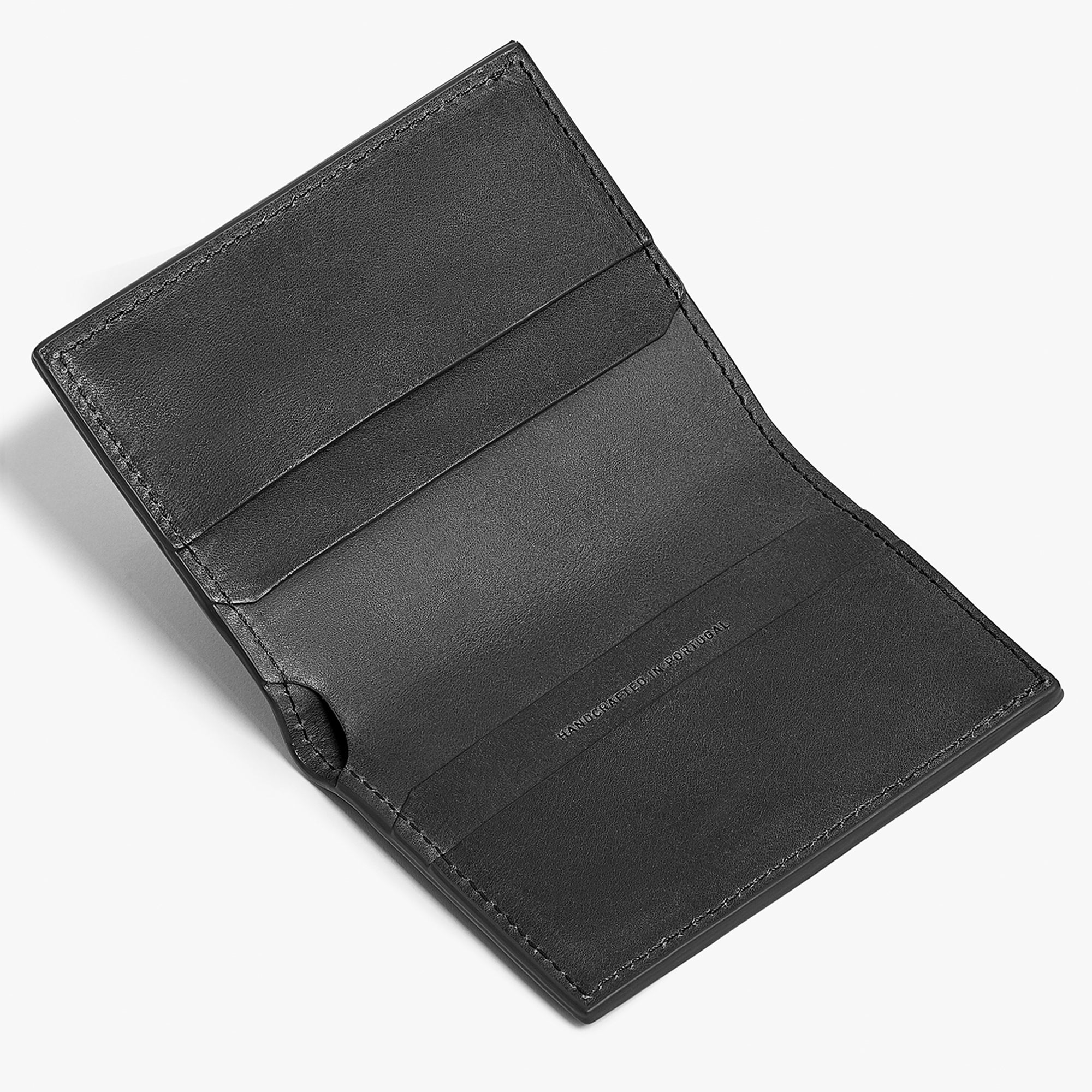 Leather Bill Fold Wallet Steel