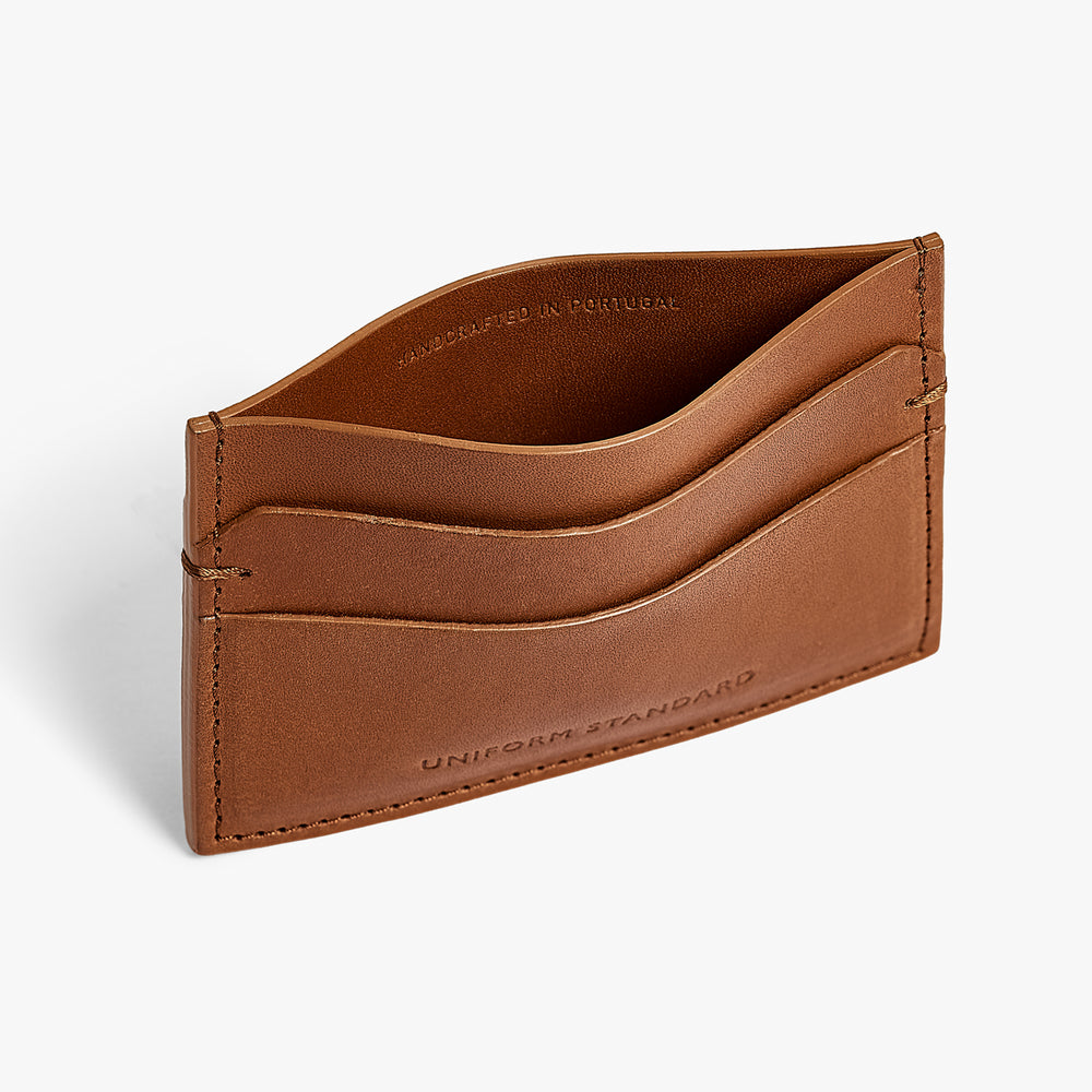 Uniform Standard premium leather cardholder in Brown designed in East London