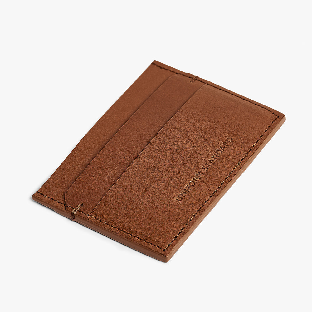 Uniform Standard premium leather cardholder in Brown designed in East London