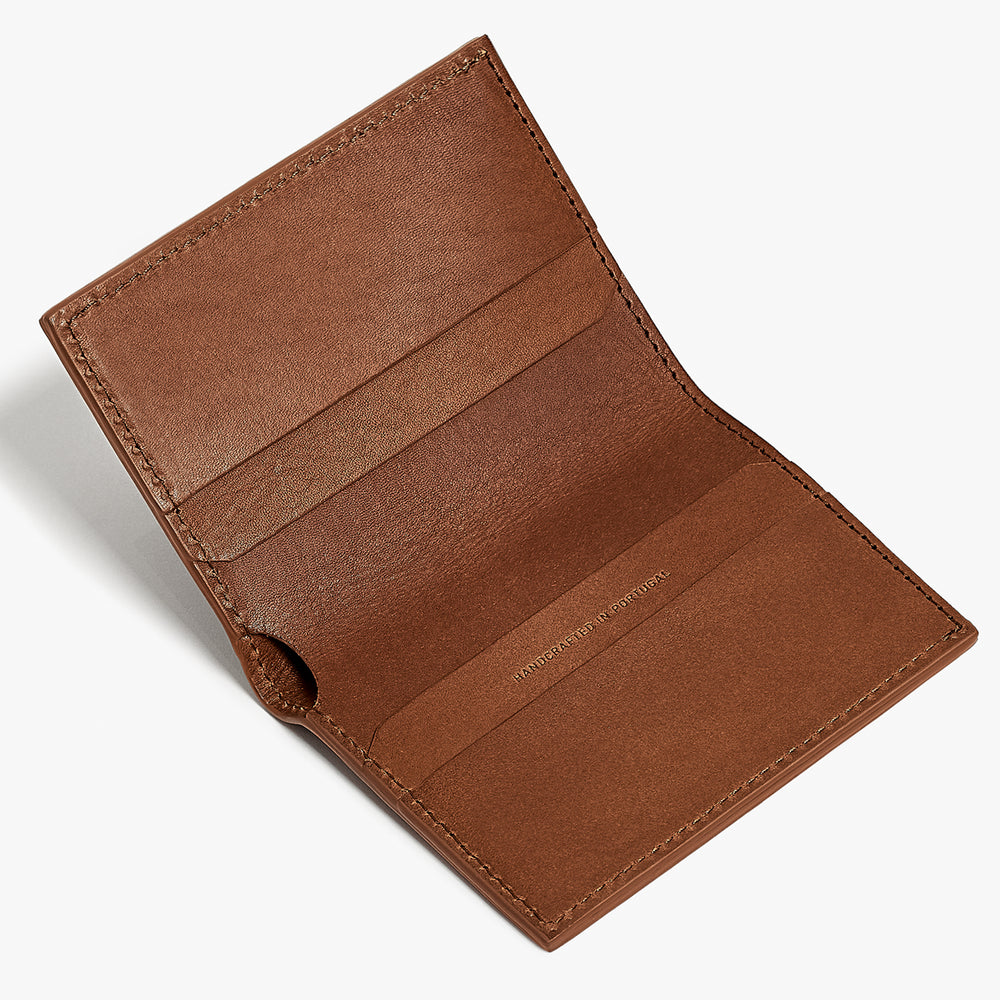 Uniform Standard premium leather cardholder in Brown designed in East London