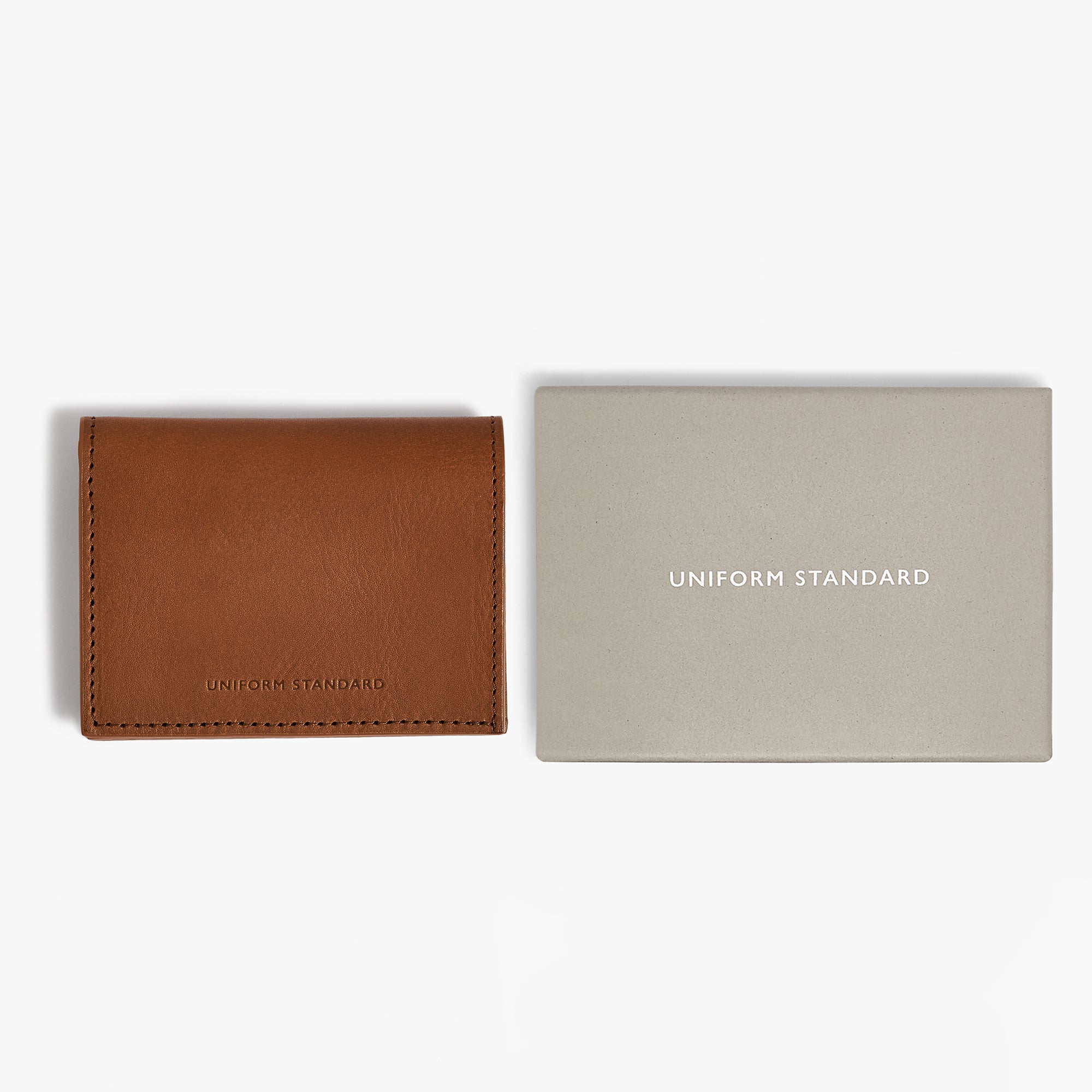 Leather Bill Fold Wallet Toffee