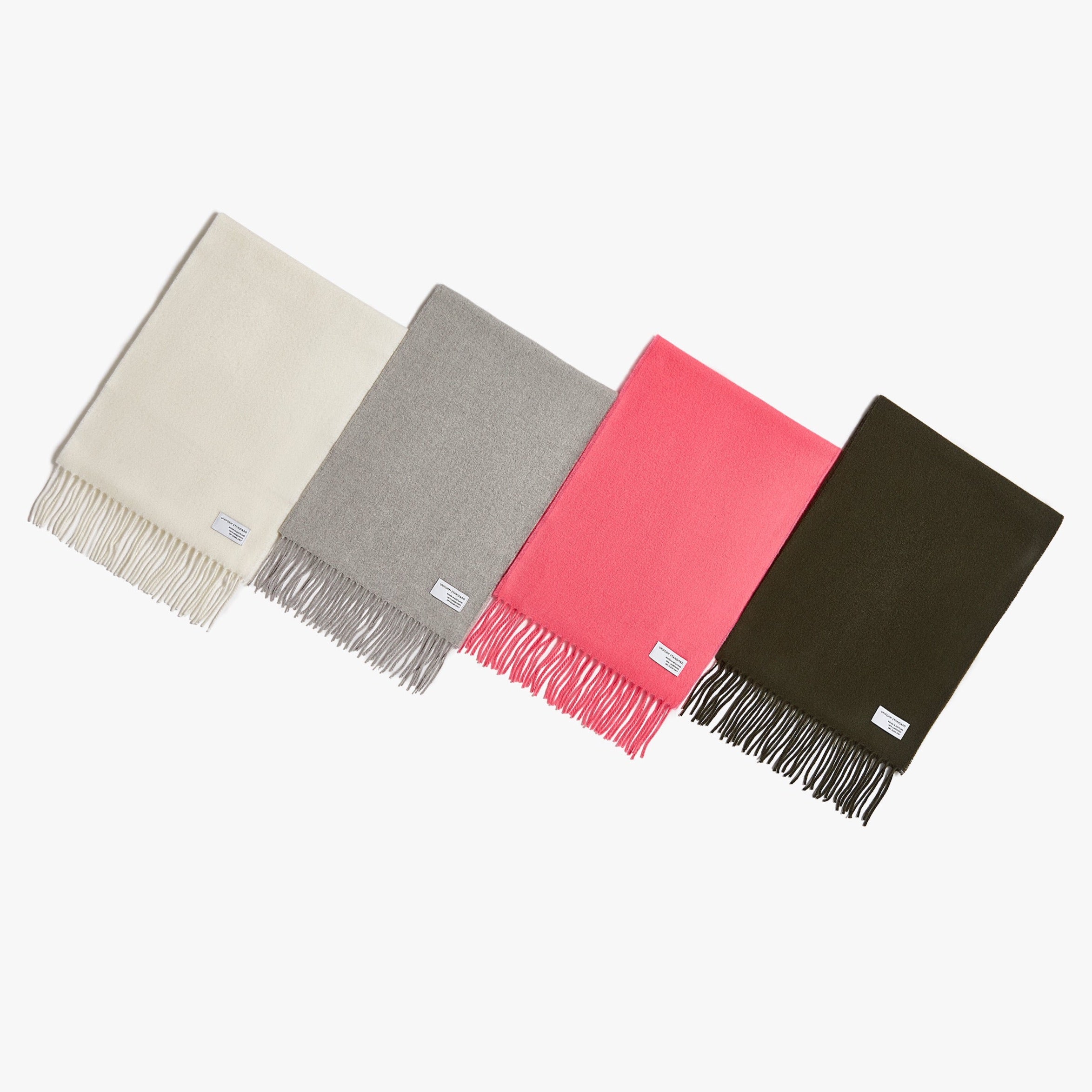 Merino Wool Woven Scarf Coral