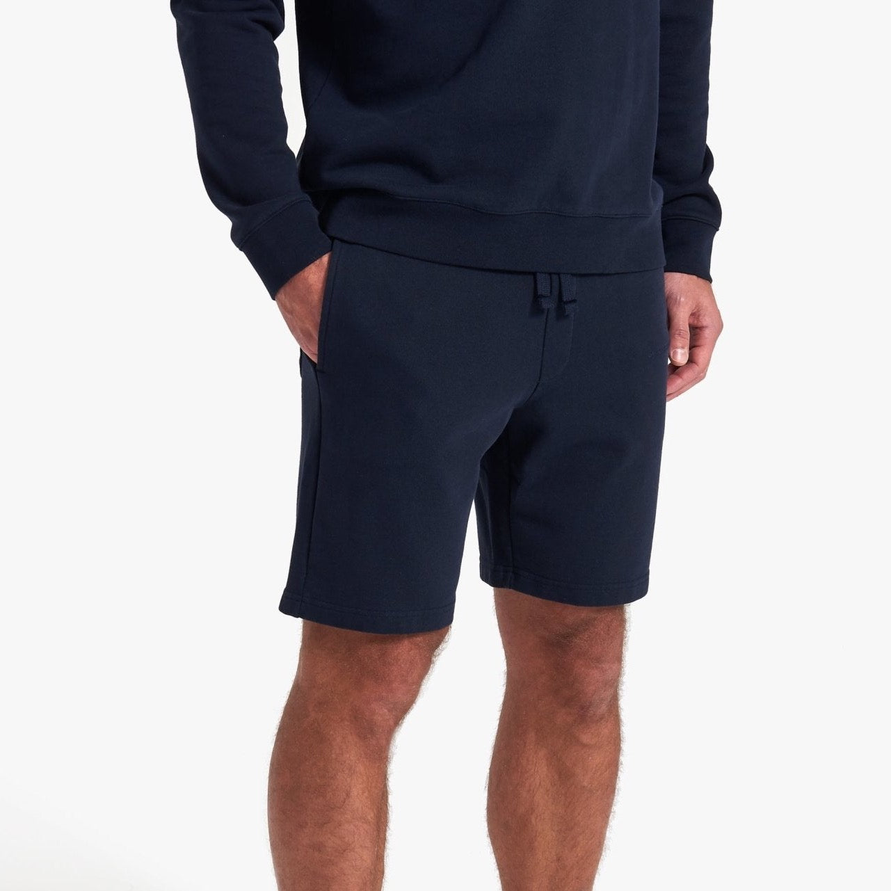 Uniform Standard Men's minimalist shorts in Blue designed in East London