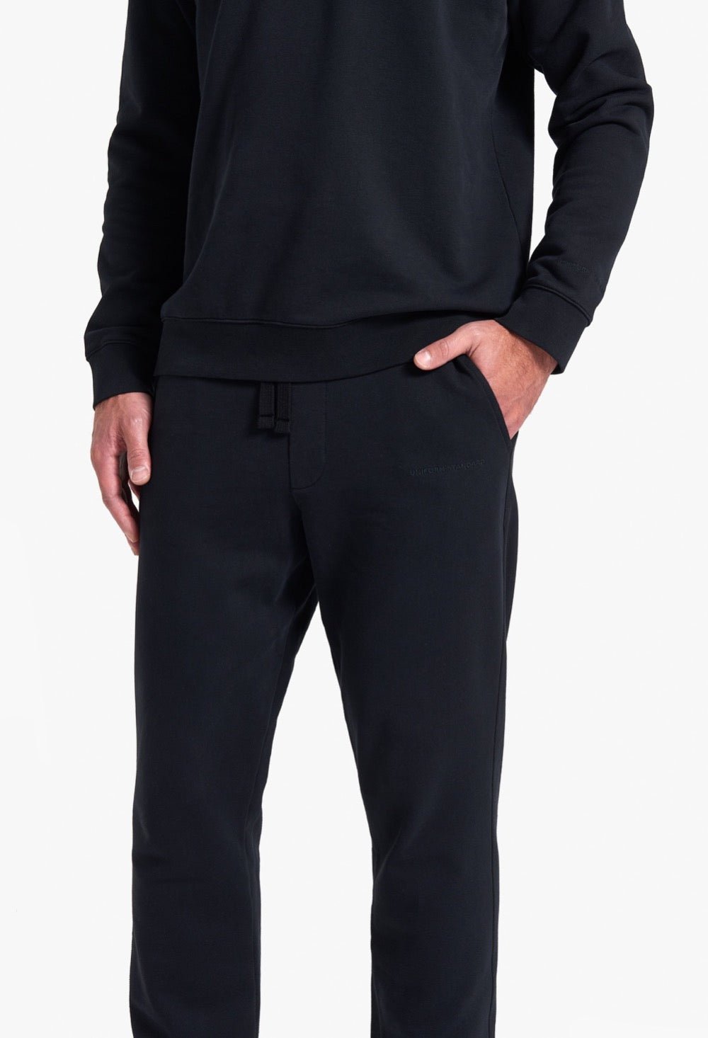 Organic Cotton Sweatpants Black - UNIFORM STANDARD