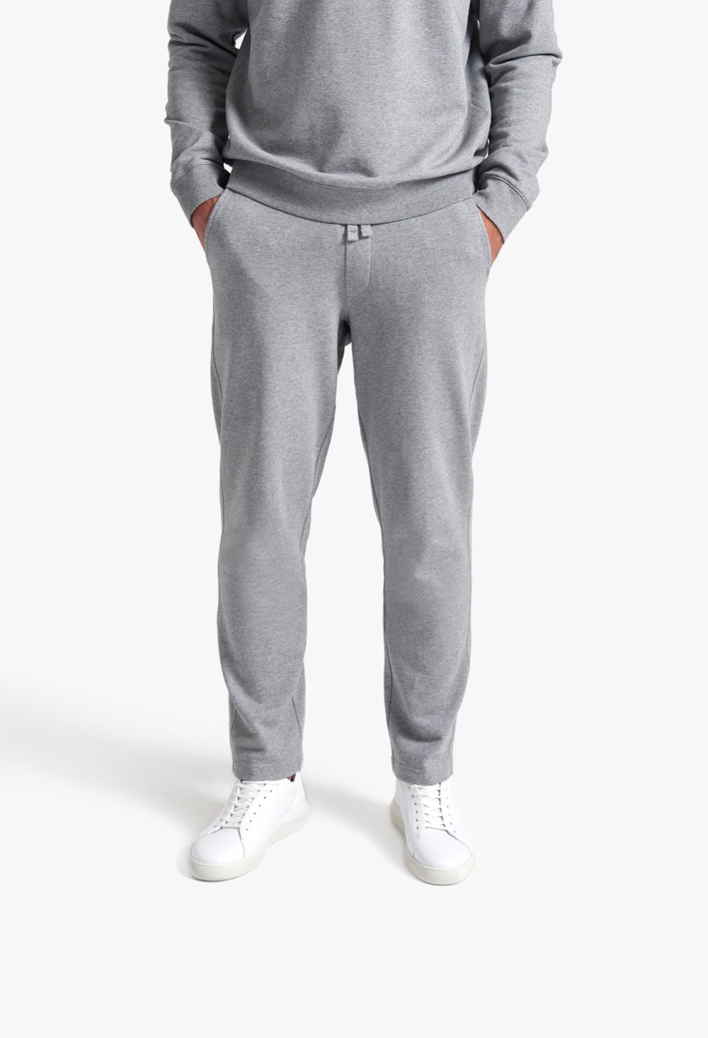 Organic Cotton Sweatpants Grey Melange - UNIFORM STANDARD