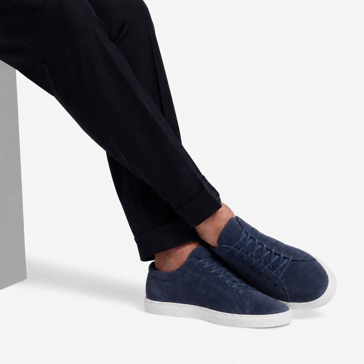 Relaxed Sneaker Chambray Suede Mens