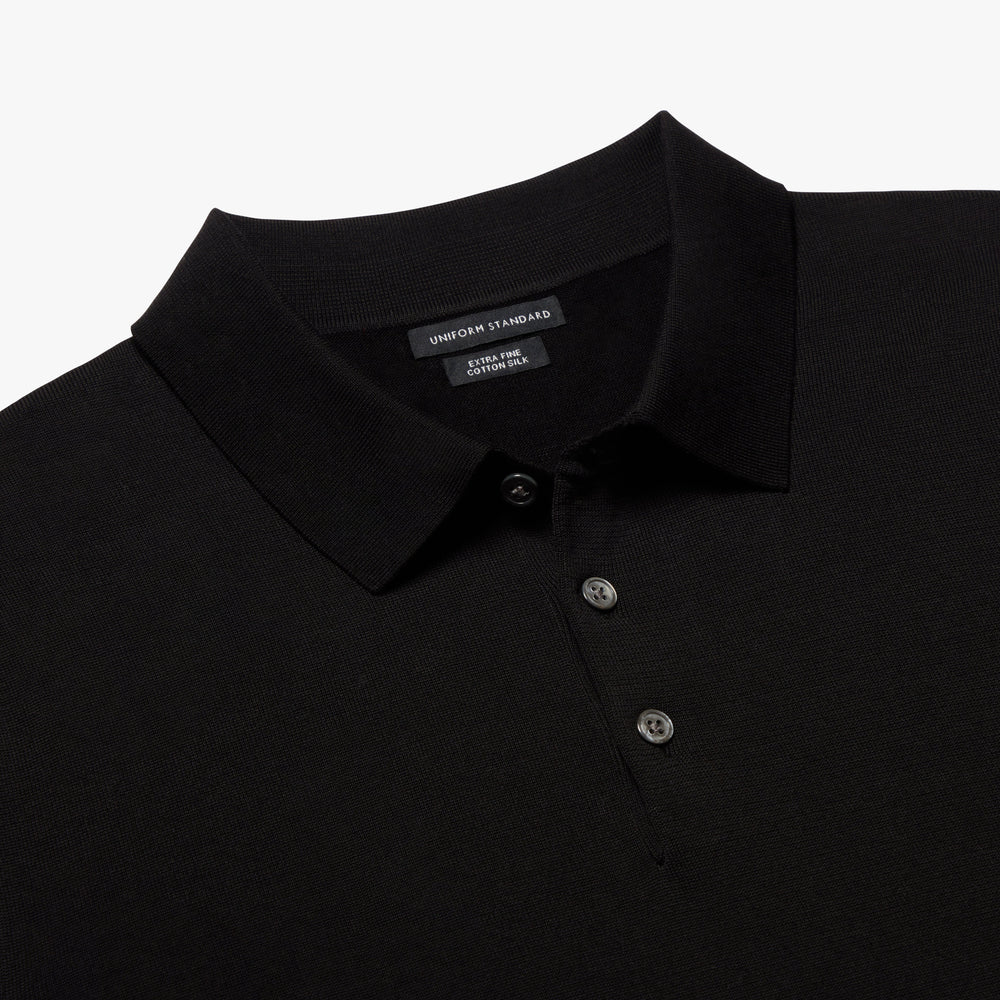 Uniform Standard Men's merino wool knitwear in Black designed in East London