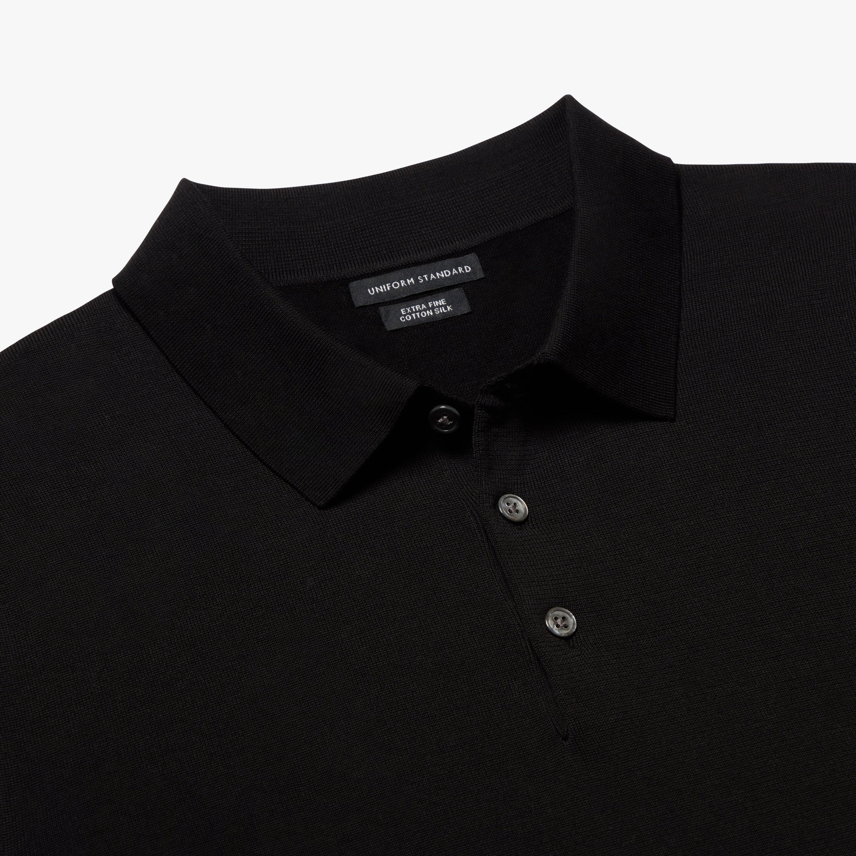 SS button polo black 