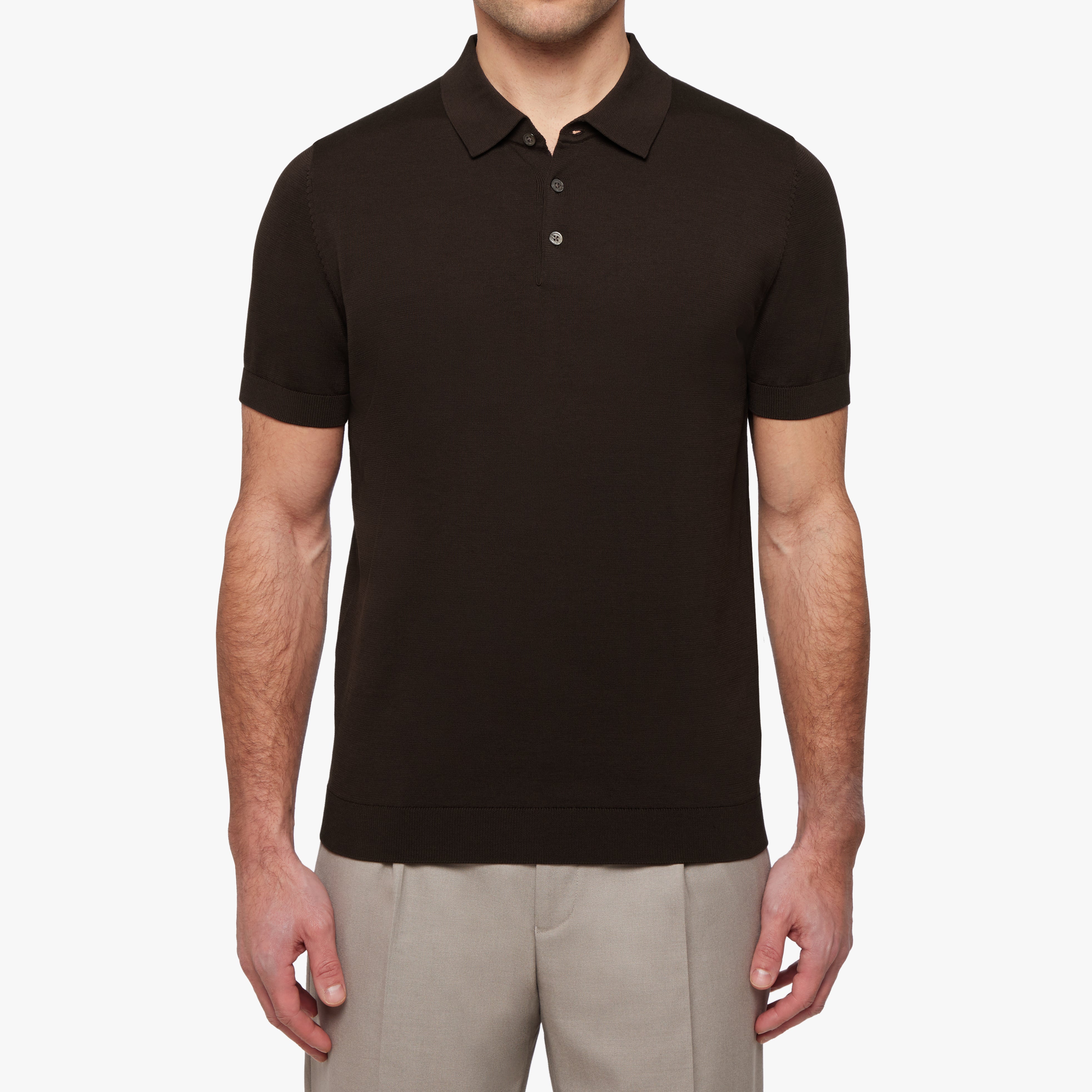 Button Polo Espresso