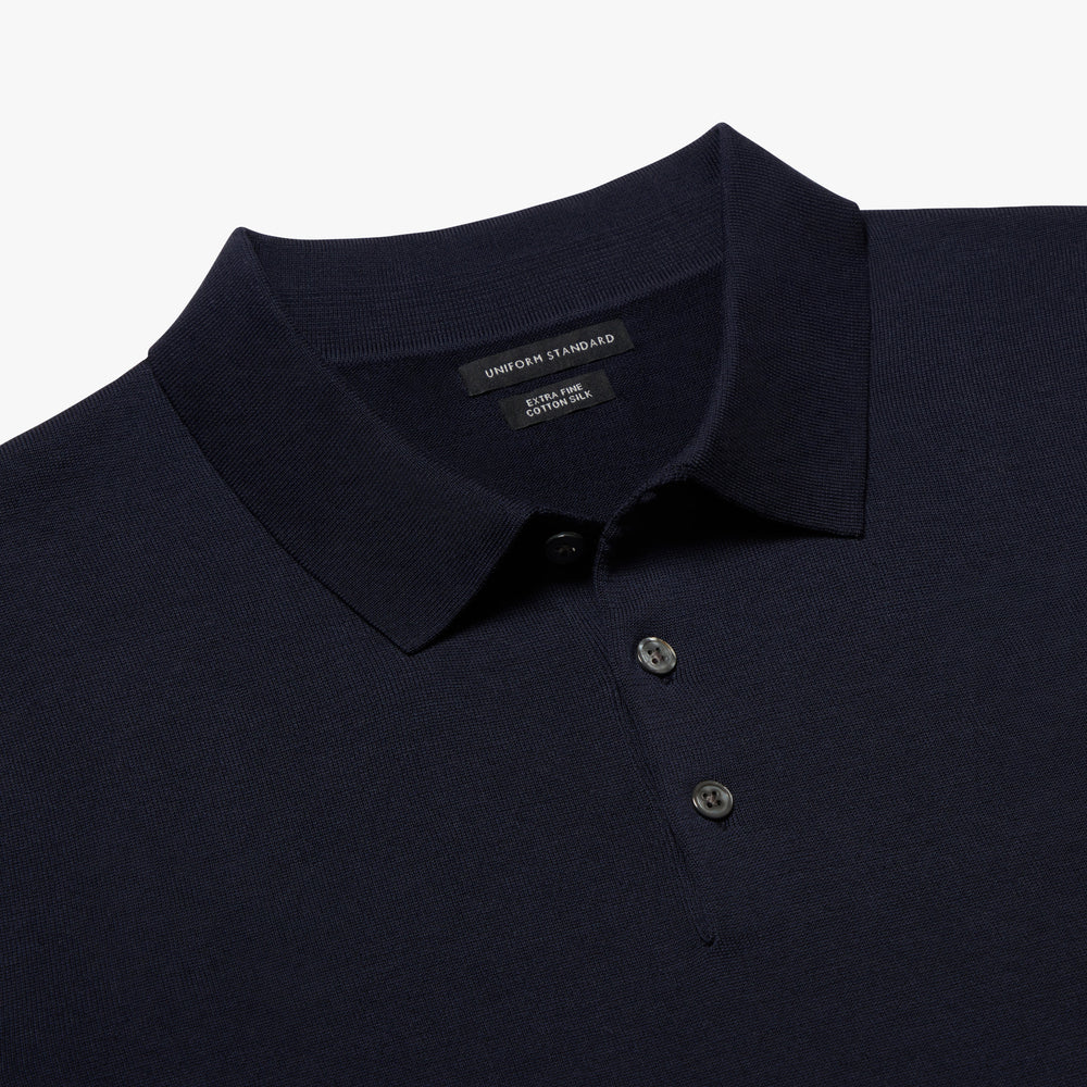 Uniform Standard Men's merino wool knitwear in Blue designed in East London
