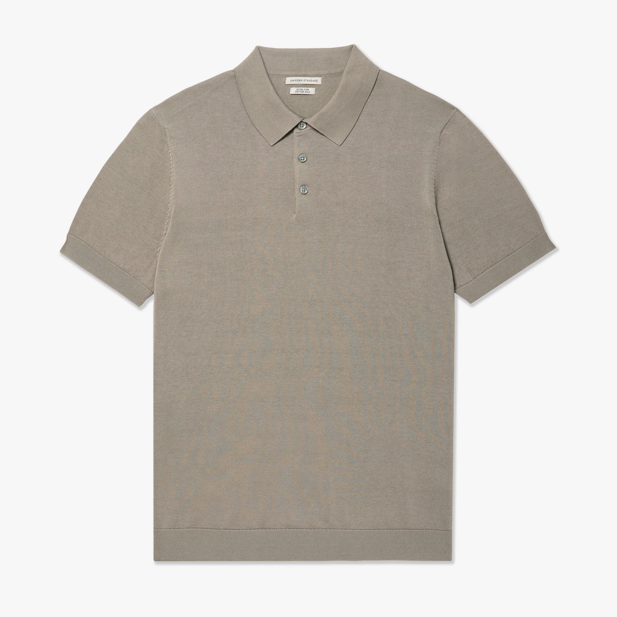 Men's Mink Cotton Silk Button Polo Shirt | Uniform Standard