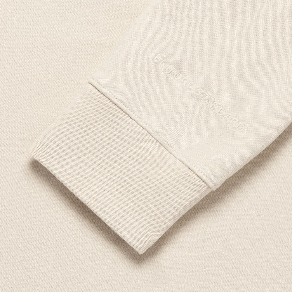 Uniform Standard Men's minimalist sweatshirt in Beige designed in East London