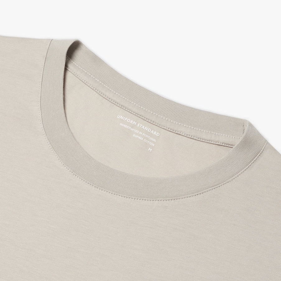 Uniform Standard Men's organic cotton minimalist t-shirt in Grey