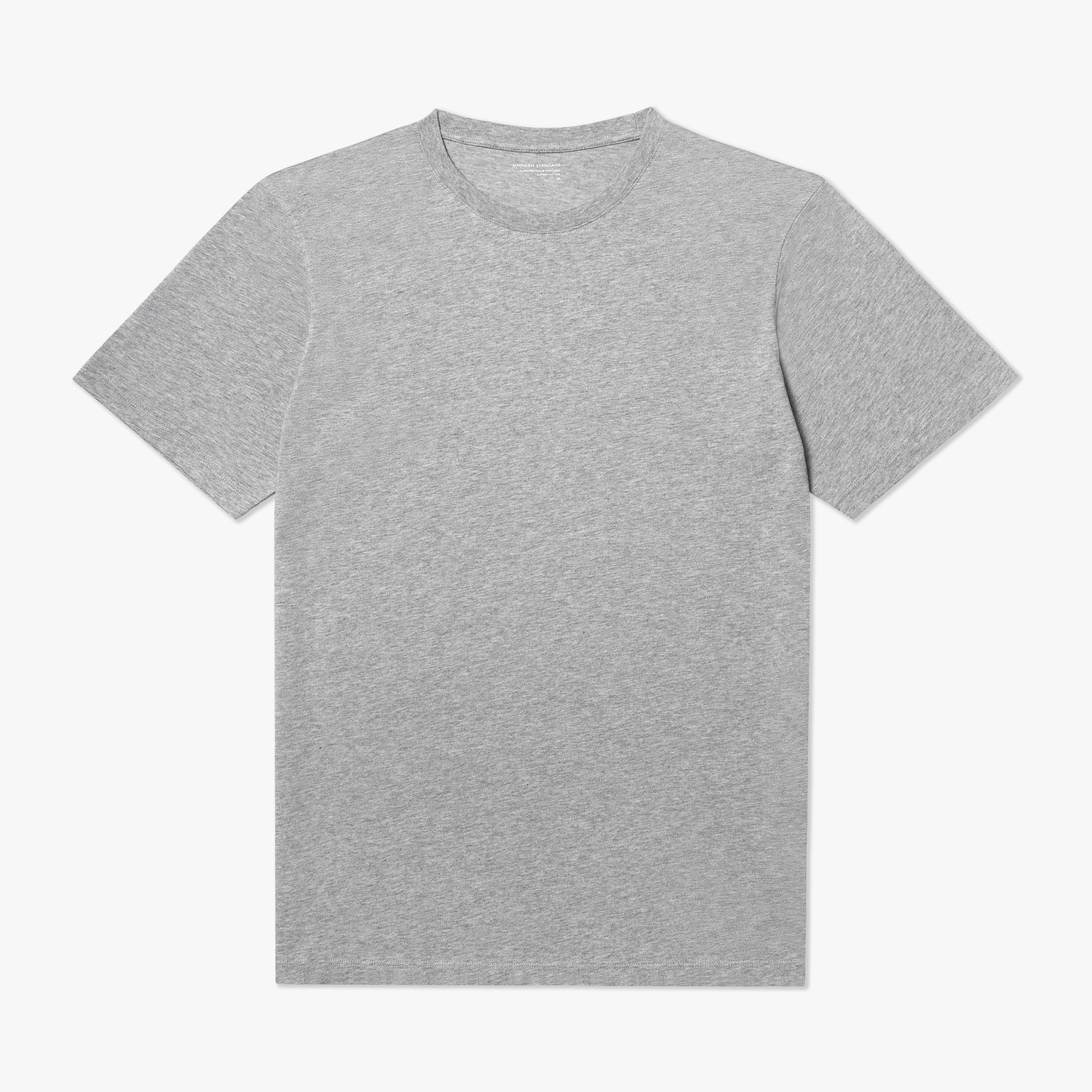 Supima Cotton T-Shirt Grey Melange Mens