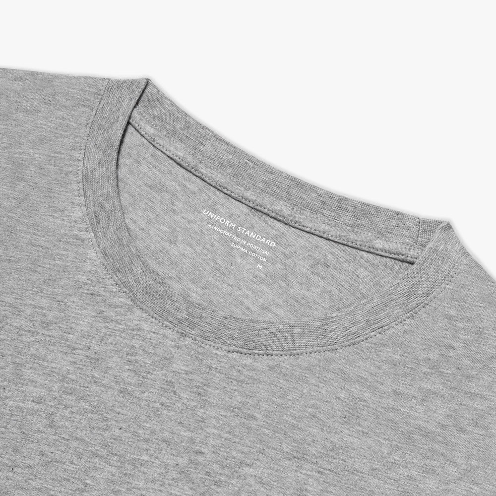 Uniform Standard Men's organic cotton minimalist t-shirt in Grey