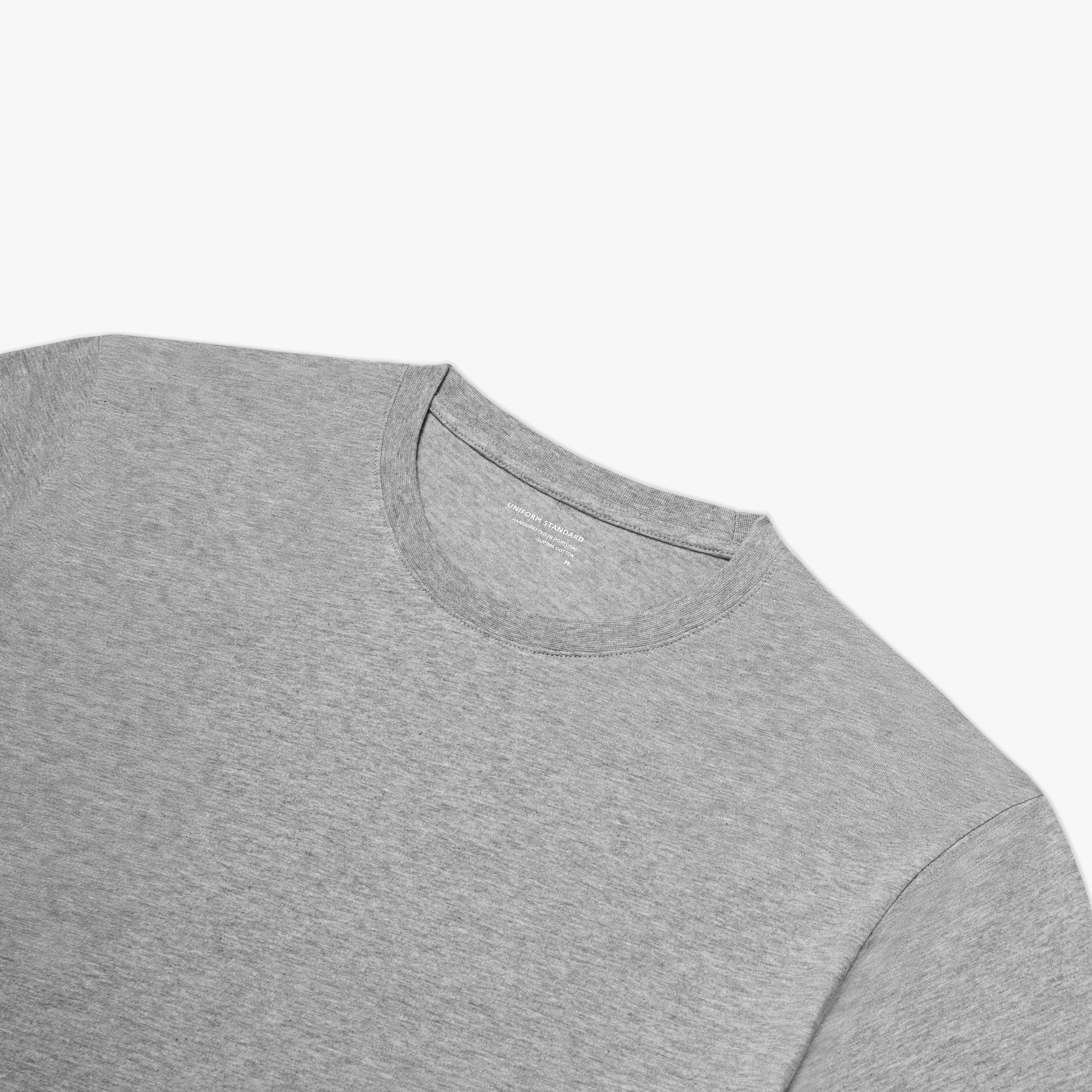 Supima Cotton T-Shirt Grey Melange Mens