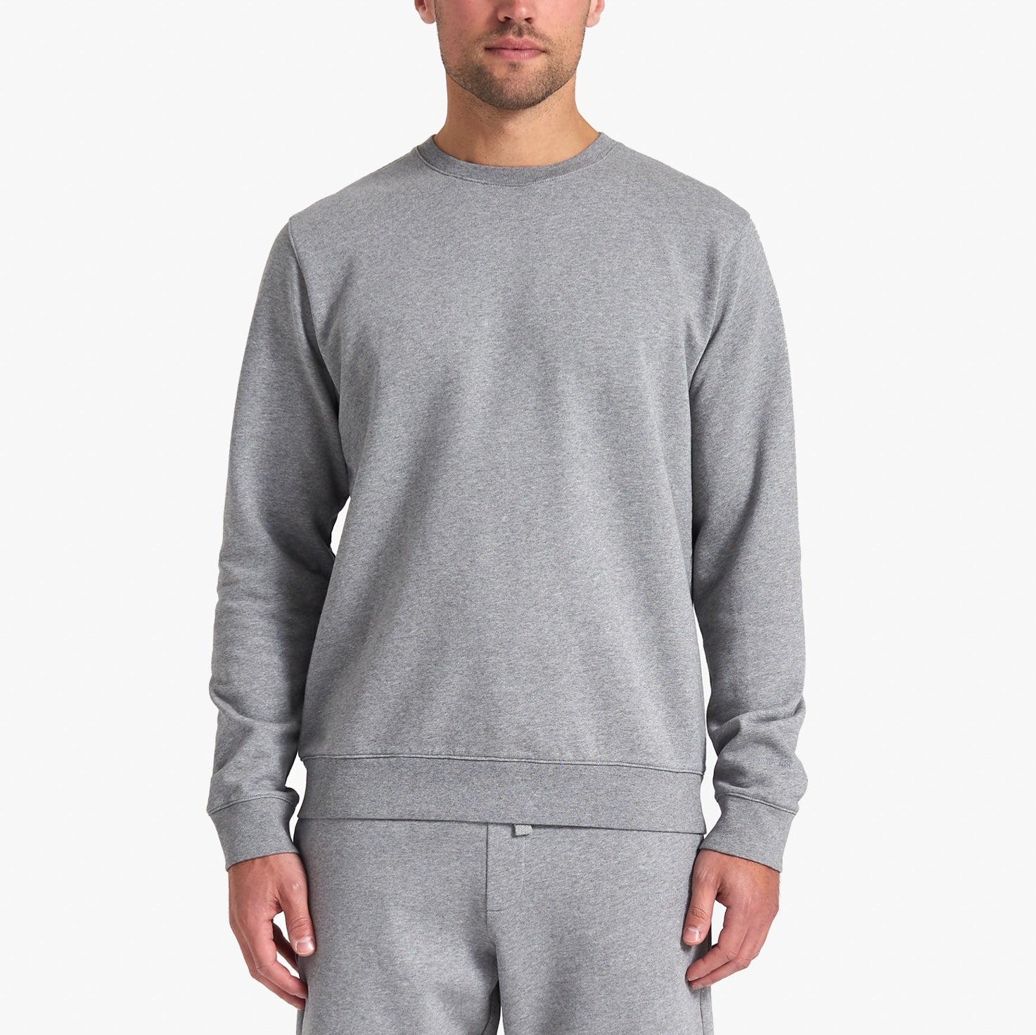 Organic Cotton Fleece Sweatshirt Grey Melange