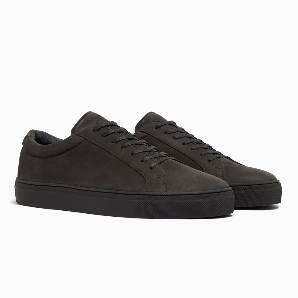 Uniform Standard Men's Series 1 minimalist nubuck leather sneaker in Grey handcrafted in Portugal