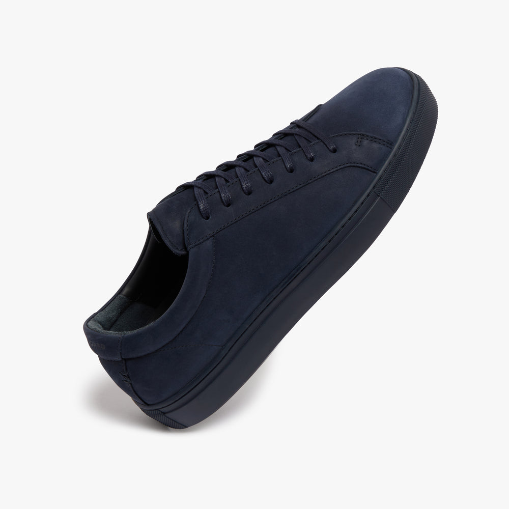 Uniform Standard Men's Series 1 minimalist nubuck leather sneaker in Blue handcrafted in Portugal