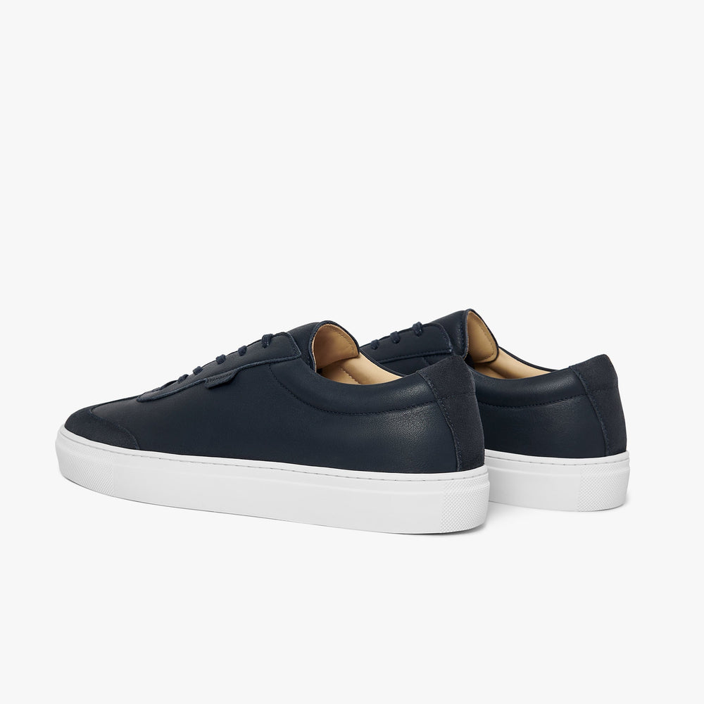 Uniform Standard Men's Series 3 minimalist leather sneaker in Blue handcrafted in Portugal