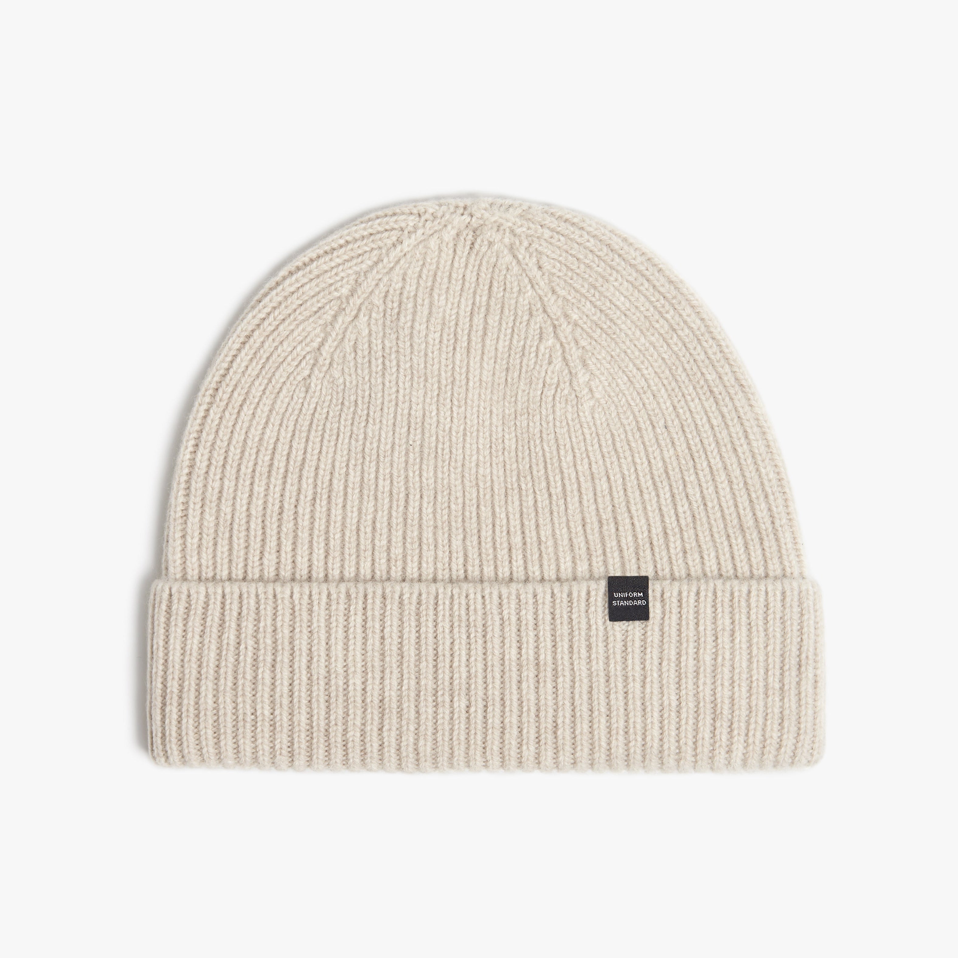 Merino Wool Rib Beanie Oat Melange