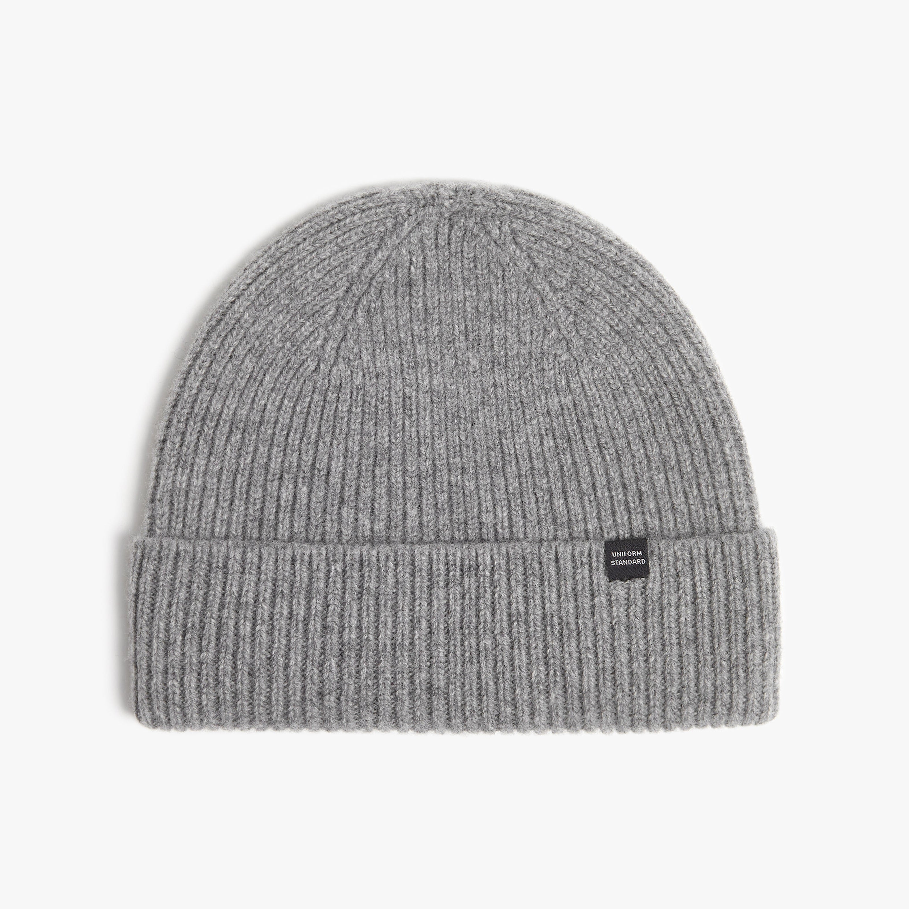 Merino Wool Rib Beanie Platinum Melange