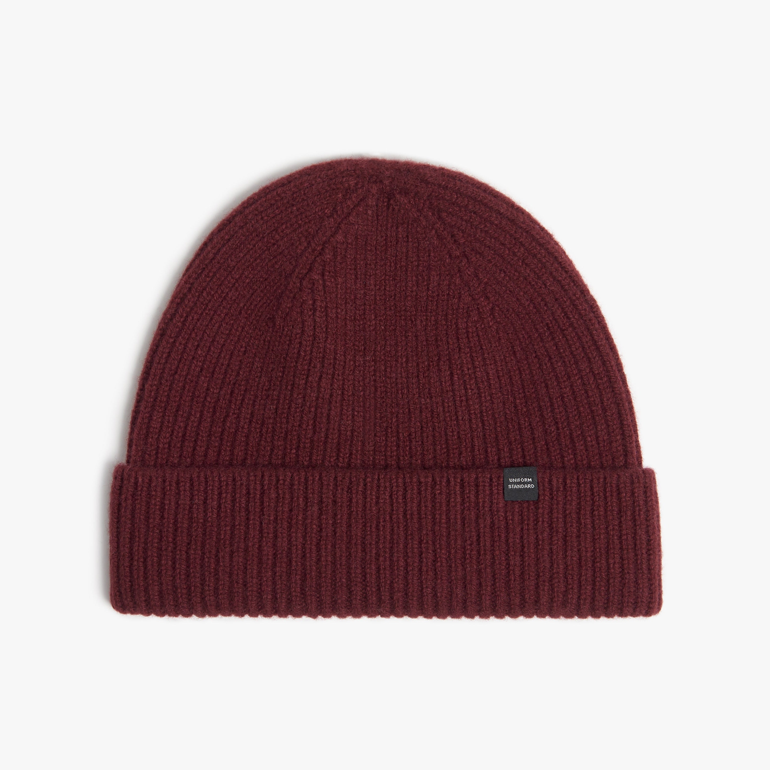 Merino Wool Rib Beanie Merlot