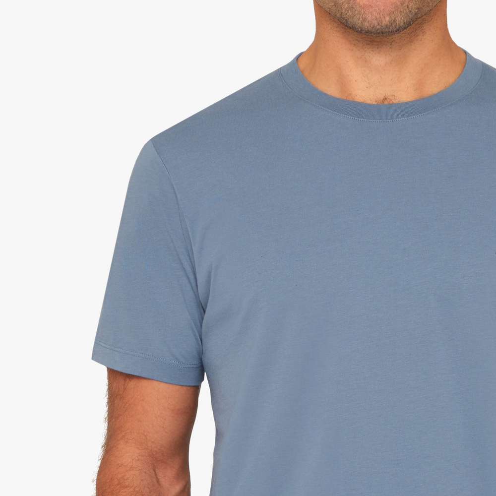 Uniform Standard Men's organic cotton minimalist t-shirt in Blue