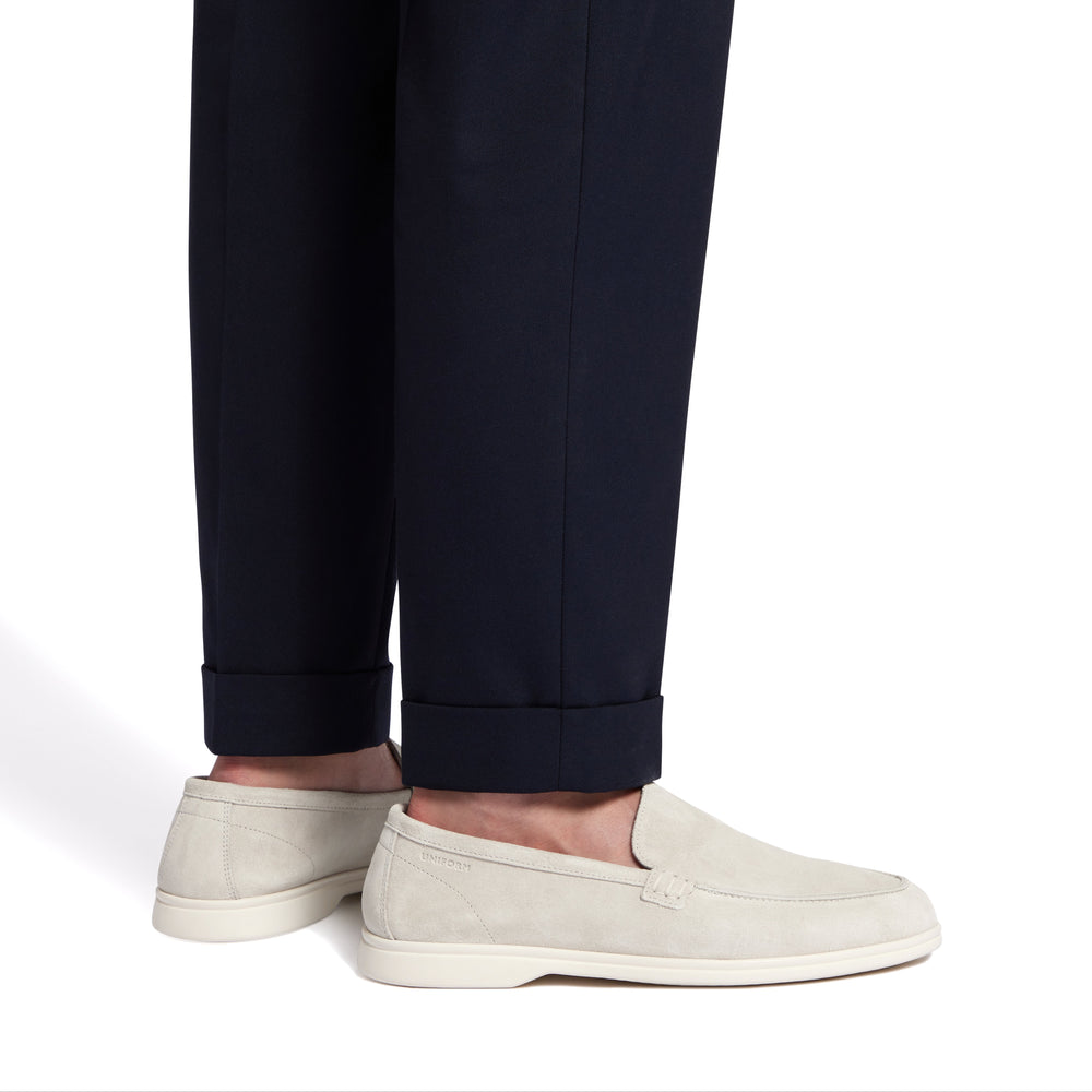 Uniform Standard Men's minimalist leather loafer in Beige handcrafted in Portugal