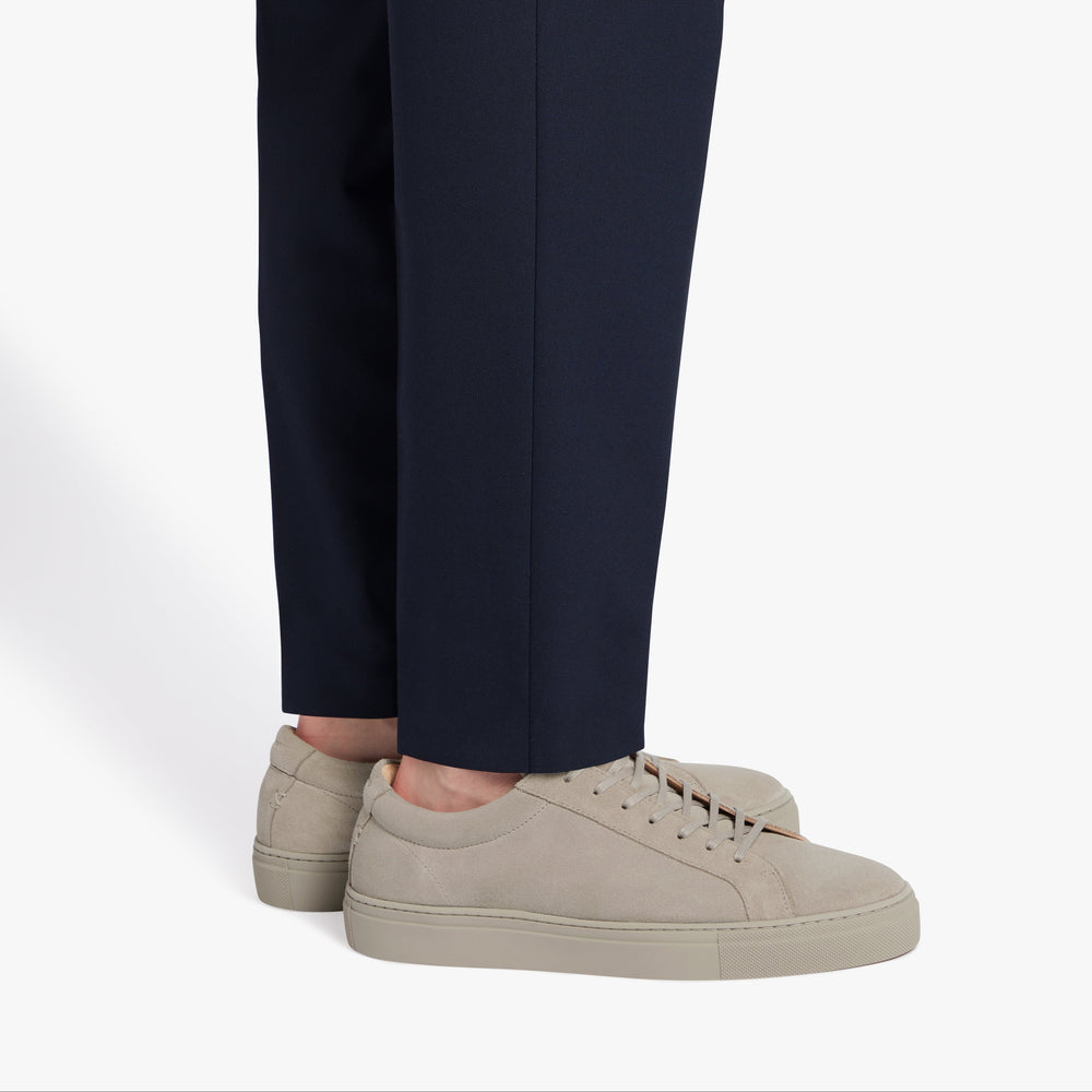 Uniform Standard Men's Series 1 minimalist suede sneaker in Beige handcrafted in Portugal