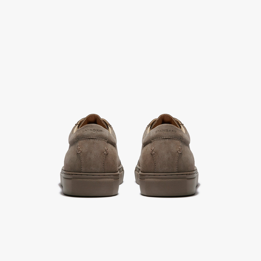 Uniform Standard Men's Series 1 minimalist suede sneaker in Brown handcrafted in Portugal