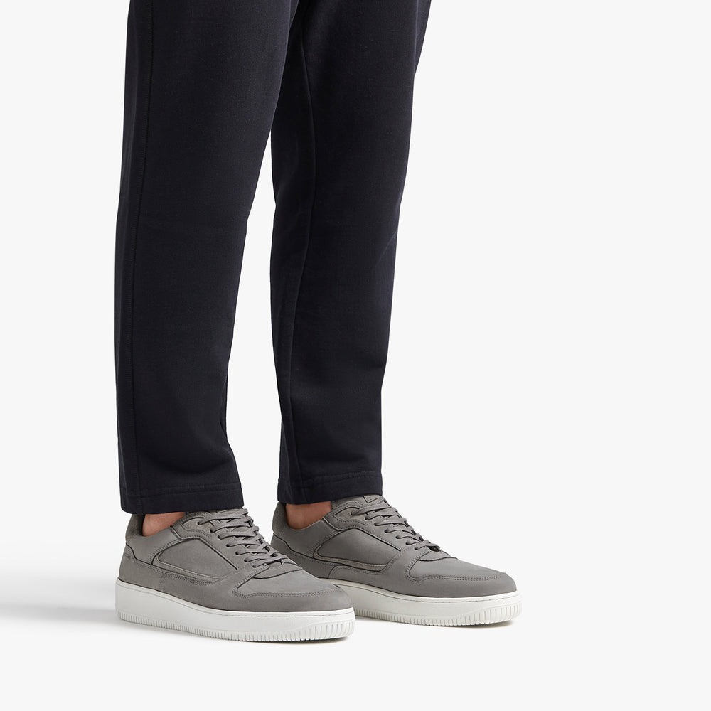 Uniform Standard Men's Series 5 minimalist nubuck leather sneaker in Grey handcrafted in Portugal