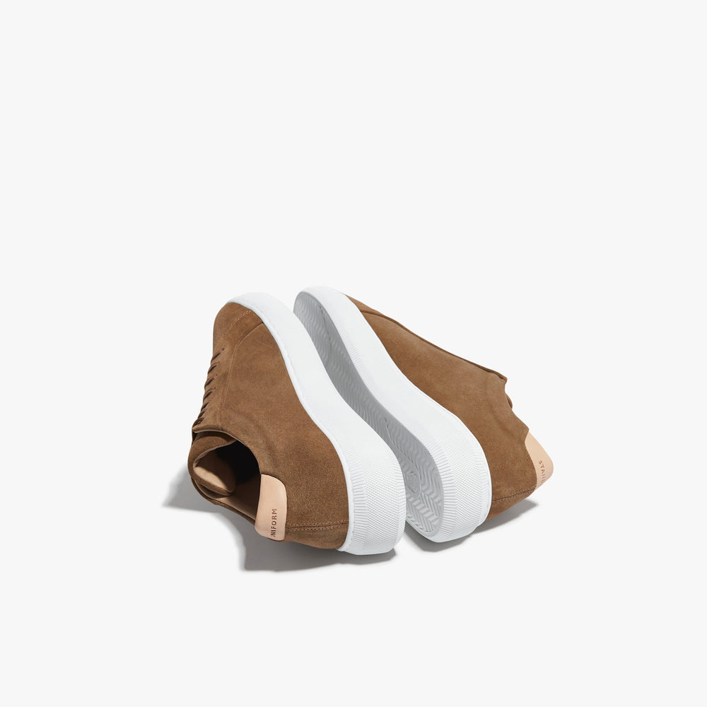 Uniform Standard Men's Series 8 minimalist suede sneaker in Brown handcrafted in Portugal