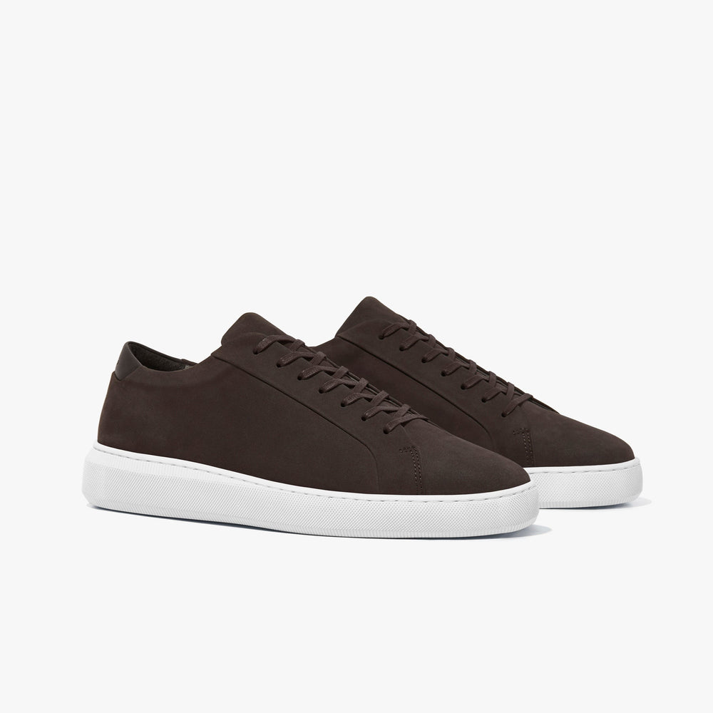Uniform Standard Men's Series 8 minimalist nubuck leather sneaker in Brown handcrafted in Portugal