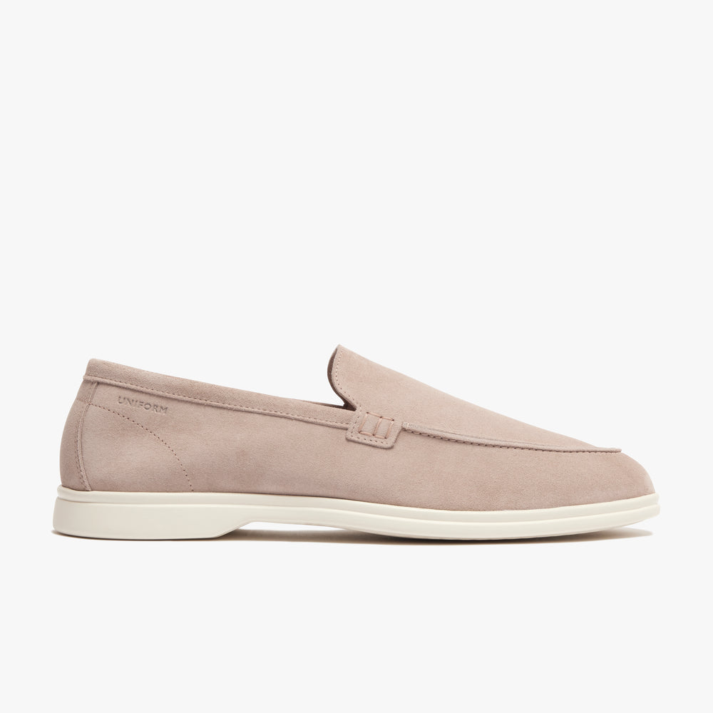 Uniform Standard Men's minimalist leather loafer in Pink handcrafted in Portugal