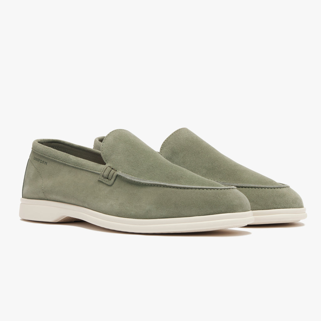 Men's Sage Minimalist Suede Loafer | Uniform Standard Men's Sage Minimalist Suede Loafer | Uniform Standard