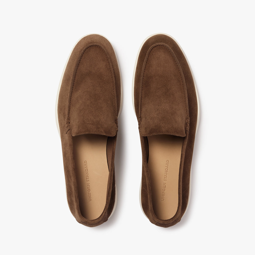 Uniform Standard Men's minimalist leather loafer in Brown handcrafted in Portugal