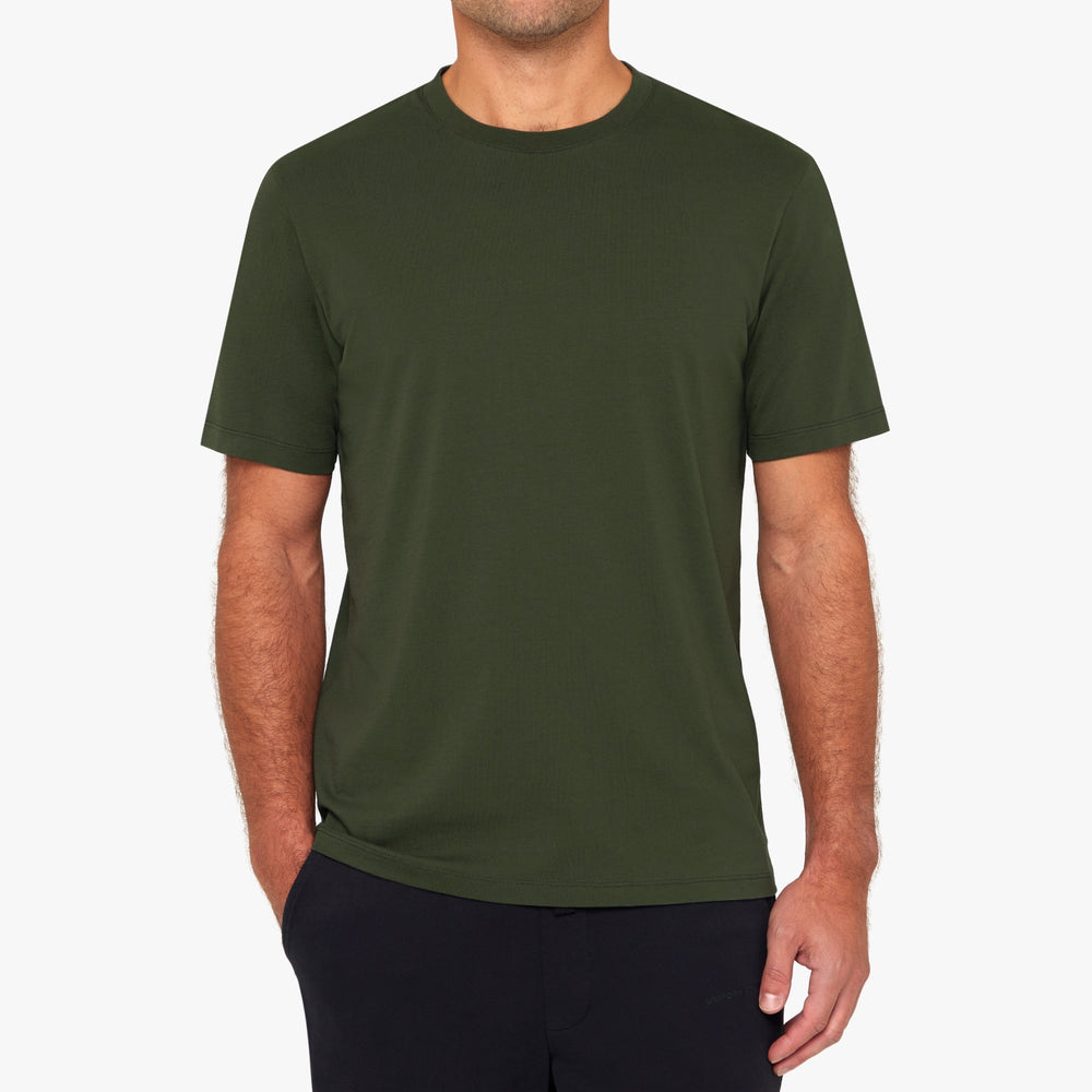 Uniform Standard Men's organic cotton minimalist t-shirt in Green