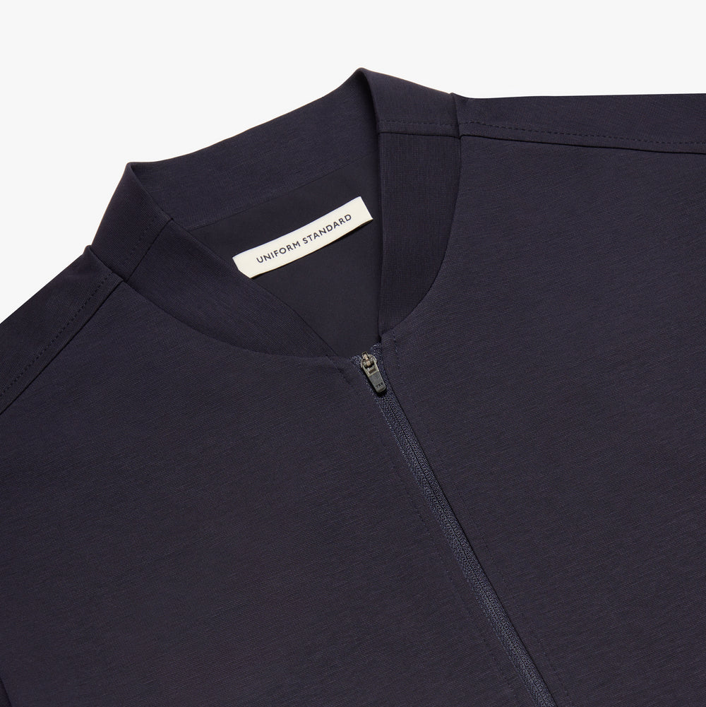 Uniform Standard Men's minimalist jacket in Blue designed in East London