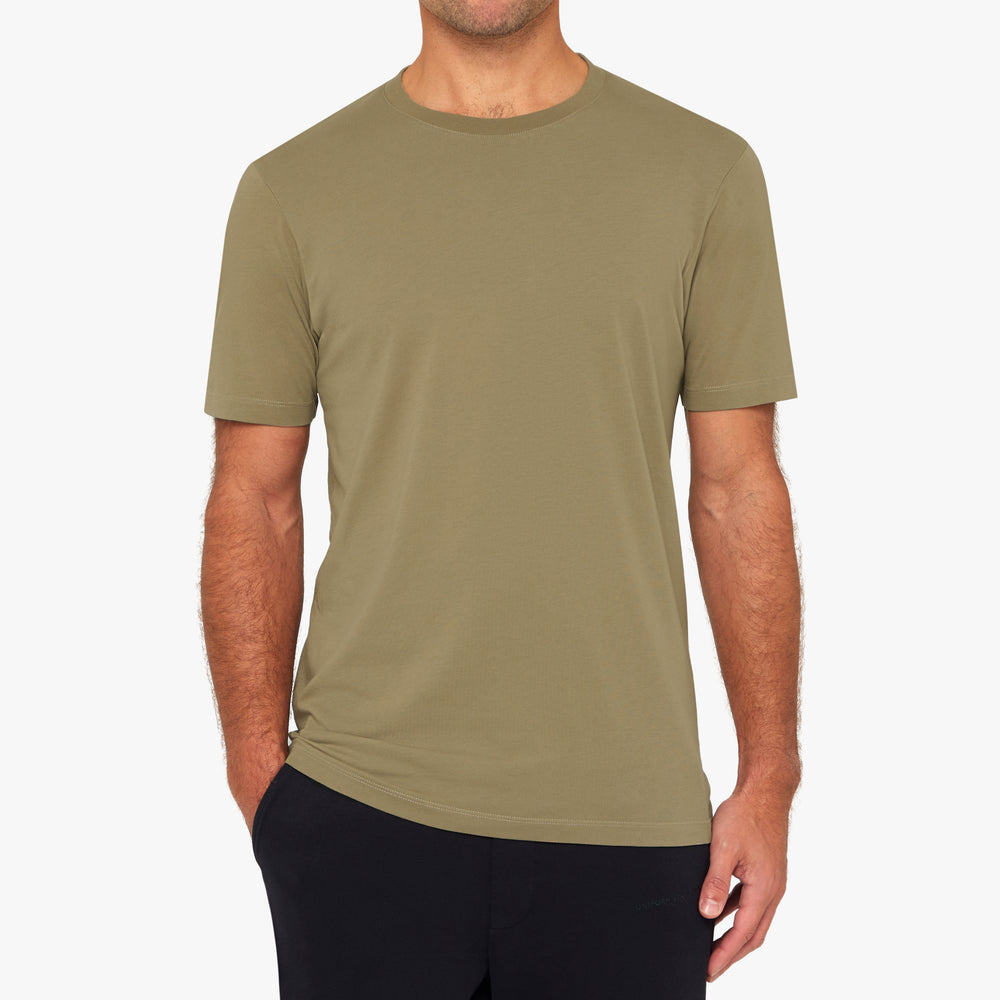 Uniform Standard Men's organic cotton minimalist t-shirt in Green
