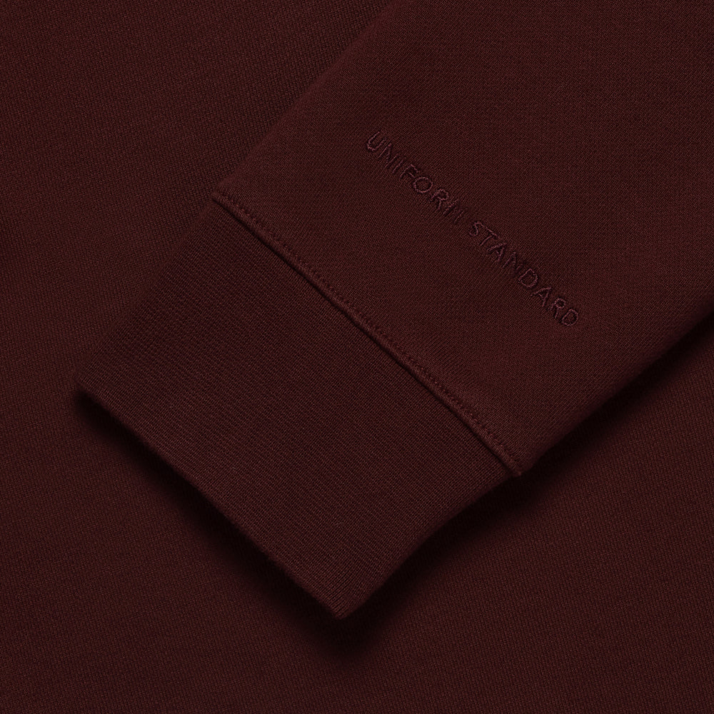 Uniform Standard Men's minimalist sweatshirt in Red designed in East London